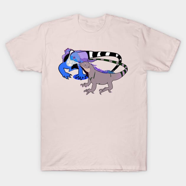 Two Iguanas T-Shirt by momomoma